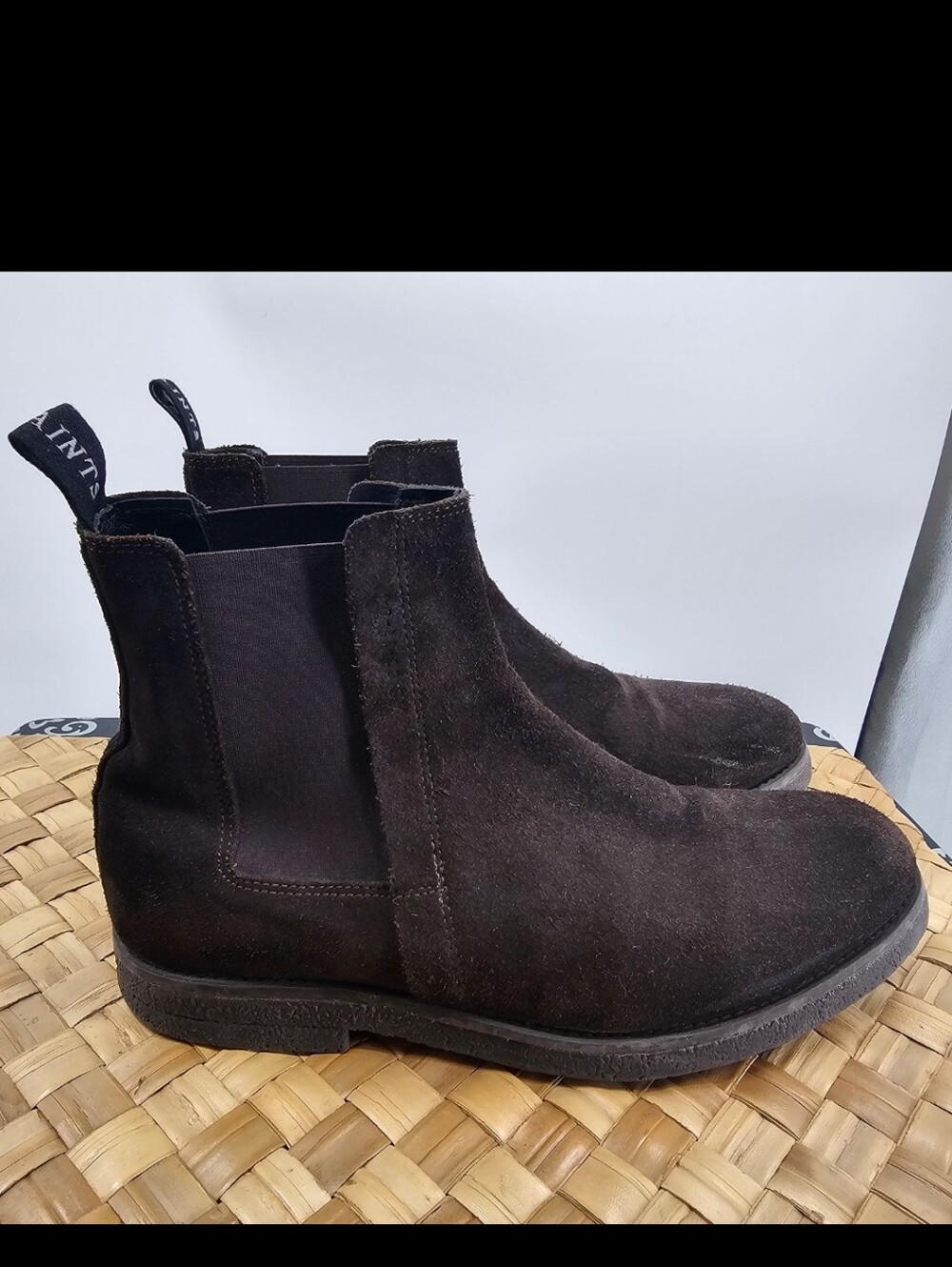 All Saints Rhett Brown Suede Chelsea Boots Size 41